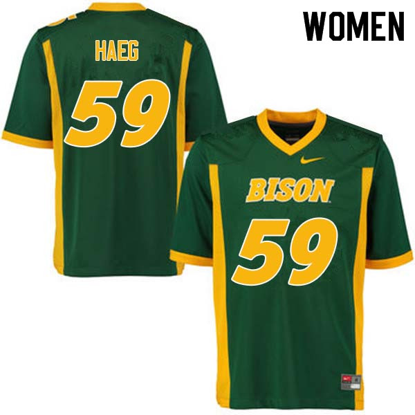 Women #59 Joe Haeg North Dakota State Bison College Football Jerseys Sale-Green